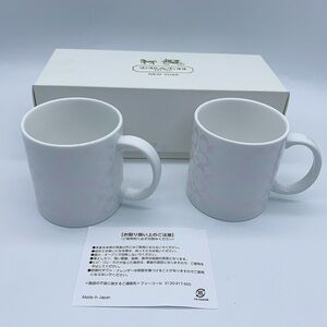 Coach Pink Logo Coffee Mug Set of 2